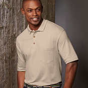 UltraClub Adult Classic Piqué Polo with Pocket