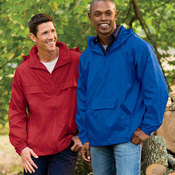 UltraClub Adult Full-Zip Hooded Pack-Away Jacket